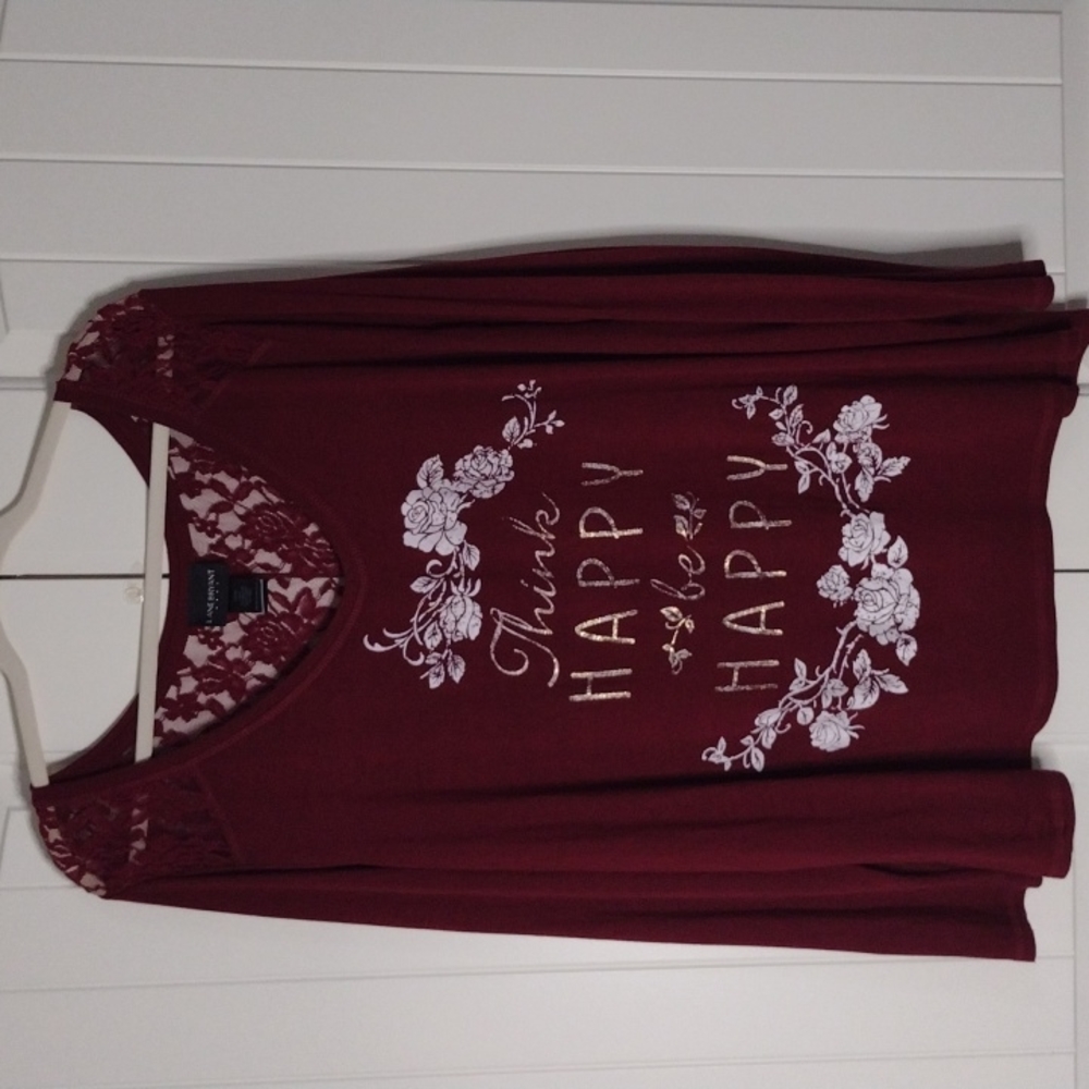 Women's Lane Bryant Think Happy Be Happy Shirt